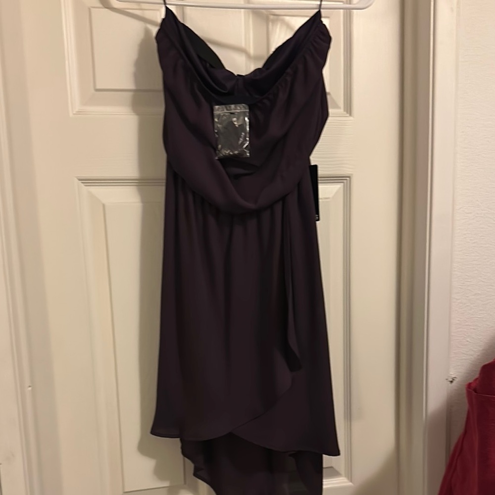 Elegant Purple Strapless Dress